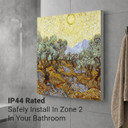 1100W Olive Trees with Yellow Sky and Sun Picture Prime Infrared Heating Panel 1100 x 700 - Electric Wall Panel Heater