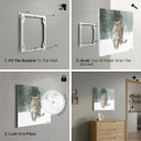 1100W Persian Leopard Picture Prime Infrared Heating Panel 1100 x 700 - Electric Wall Panel Heater
