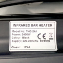 GRADE A - 2.4KW Non Remote Helios Infrared Bar Heater Black