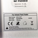 GRADE B - 1200W Classic Infrared Heating Panel - Electric Panel Heater