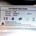 GRADE C - 1100W Cheetah Classic Infrared Heating Panel - Electric Panel Heater