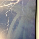 GRADE C - 900W Thunderstorm Classic Infrared Heating Panel Black Frame 795 x 1195 - Electric Panel Heater