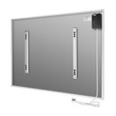 GRADE A - 900W Stormy Shore Infrared Heating Panel White Frame 795 x 1195 - Electric Panel Heater