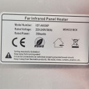 GRADE B - 350W Stadium At Night NXT Gen Infrared Heating Panel - Electric Panel Heater Black Frame