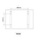 BRAND NEW - 900W Classic Infrared Heating Panel - Electric Panel Heater White Frame