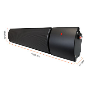 3kW Helios Infrared Bar Heater (Available in Black or White)