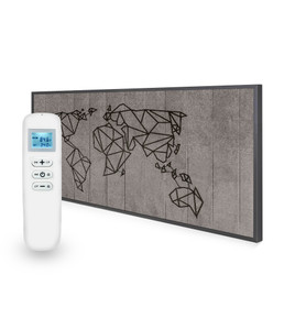 595x1195 World Map Picture Nexus Wi-Fi Infrared Heating Panel 700W - Electric Wall Panel Heater