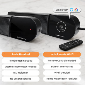 3kW Ionis Infrared Bar Heater (Black & White, Wi-Fi Option)