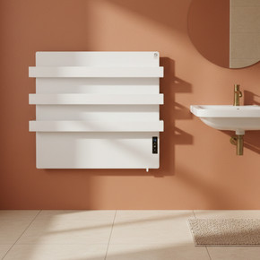 500W Quartz Glass Wi-Fi Towel Rail Infrared Heating Panel (Available in Black or White) - Electric Panel Heater