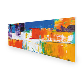 550W Abstract Paint Picture Prime Infrared Heating Panel 1200 x 400 - Electric Wall Panel Heater