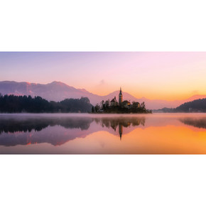 900W Dreamy Lake  Picture Prime Infrared Heating Panel 1200 x 600 - Electric Wall Panel Heater