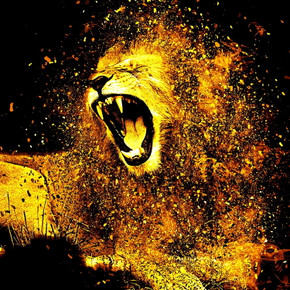 450W Roaring Lion Picture Prime Infrared Heating Panel 600 x 600 - Electric Wall Panel Heater