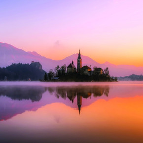 450W Dreamy Lake  Picture Prime Infrared Heating Panel 600 x 600 - Electric Wall Panel Heater