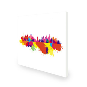 450W New York Skyline Splash Picture Prime Infrared Heating Panel 600 x 600 - Electric Wall Panel Heater