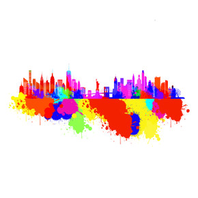 450W New York Skyline Splash Picture Prime Infrared Heating Panel 600 x 600 - Electric Wall Panel Heater