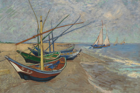700W Fishing Boats on the Beach at Saintes Maries Picture Prime Infrared Heating Panel 900 x 600 - Electric Wall Panel Heater