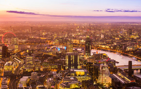 1100W London Skyline Picture Prime Infrared Heating Panel 1100 x 700 - Electric Wall Panel Heater