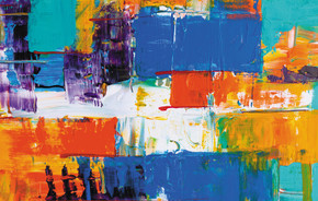 1100W Abstract Paint Picture Prime Infrared Heating Panel 1100 x 700 - Electric Wall Panel Heater