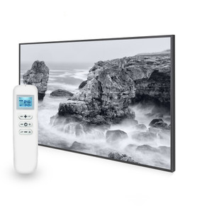BRAND NEW - 900W Stormy Shore Nexus Infrared Heating Panel Black Frame 795x1195 - Electric Panel Heater