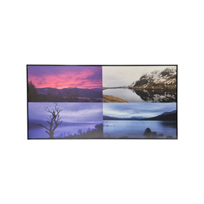 GRADE B - 700W Scandinavian Quarter NXT Gen Infrared Heating Panel Black Frame 595 x 1195 - Electric Panel Heater