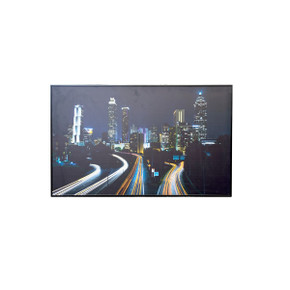 GRADE B - 580w City Rush Image Nxt Gen Infrared Heating Panel Black Frame 595 x 995 - Electric Panel Heater