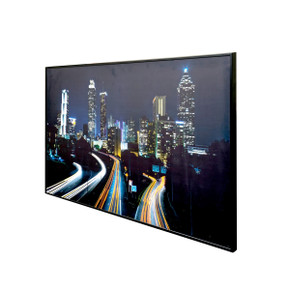 GRADE B - 580w City Rush Image Nxt Gen Infrared Heating Panel Black Frame 595 x 995 - Electric Panel Heater
