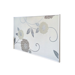 GRADE B - 580W Floral Wallpaper NXT Gen Infrared Heating Panel White Frame 595 x 995 - Electric Panel Heater