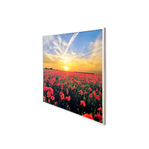 GRADE B - 350W Setting Sun Classic Infrared Heating Panel - Electric Panel Heater White Frame