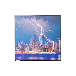 GRADE B - 350W Thunderstorm Classic Infrared Heating Panel - Electric Panel Heater Black Frame
