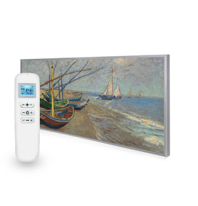 595x1195 Fishing Boats on the Beach at Saintes Maries Image Nexus Wi-Fi Infrared Heating Panel 700W - Electric Wall Panel Heater