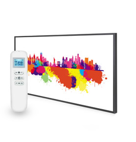 595x995 New York Skyline Splash Picture Nexus Wi-Fi Infrared Heating Panel 580W - Electric Wall Panel Heater