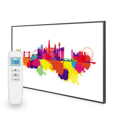 795x1195 London Skyline Splash Picture Nexus Wi-Fi Infrared Heating Panel 900W - Electric Wall Panel Heater