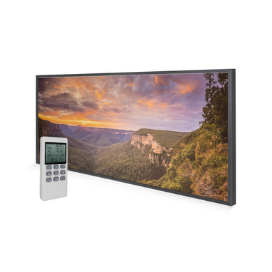 595x1195 Twilight Canyon Image NXT Gen Infrared Heating Panel 700W Black Frame - Grade B