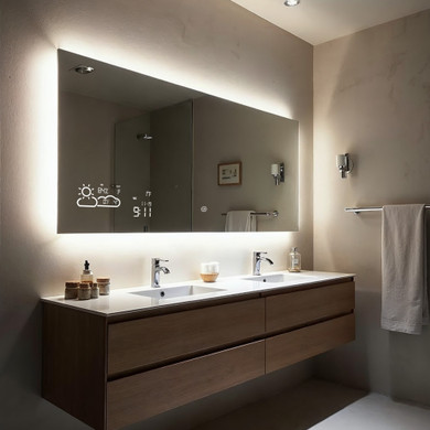 520W LED Backlit Mirrored Wi-Fi Infrared Heating Panel - Electric Panel Heater