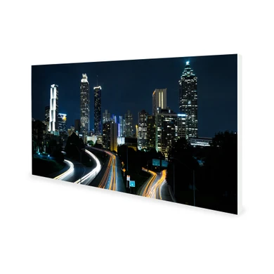 900W City Rush Picture Prime Infrared Heating Panel 1200 x 600 - Electric Wall Panel Heater