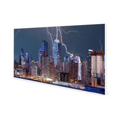 900W Thunderstorm Picture Prime Infrared Heating Panel 1200 x 600 - Electric Wall Panel Heater