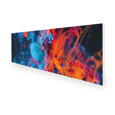550W Dancing Smoke Picture Prime Infrared Heating Panel 1200 x 400 - Electric Wall Panel Heater