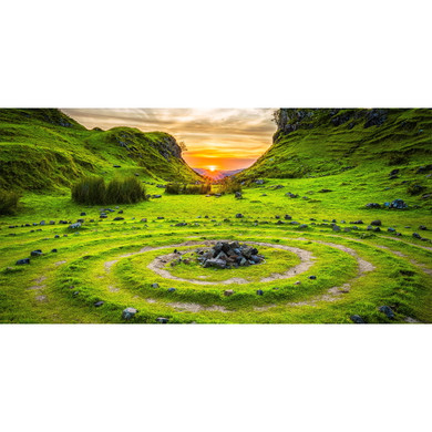 900W Mysterious Cairn Picture Prime Infrared Heating Panel 1200 x 600 - Electric Wall Panel Heater