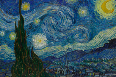 300W The Starry Night Picture Prime Infrared Heating Panel 600 x 400 - Electric Wall Panel Heater