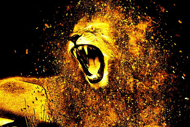 300W Roaring Lion Picture Prime Infrared Heating Panel 600 x 400 - Electric Wall Panel Heater