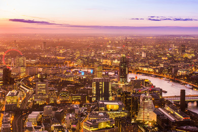 300W London Skyline Picture Prime Infrared Heating Panel 600 x 400 - Electric Wall Panel Heater