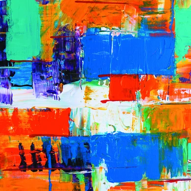 450W Abstract Paint Picture Prime Infrared Heating Panel 600 x 600 - Electric Wall Panel Heater