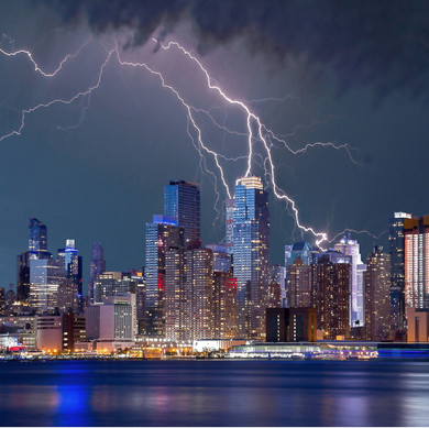 450W Thunderstorm Picture Prime Infrared Heating Panel 600 x 600 - Electric Wall Panel Heater