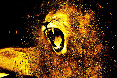 700W Roaring Lion Picture Prime Infrared Heating Panel 900 x 600 - Electric Wall Panel Heater