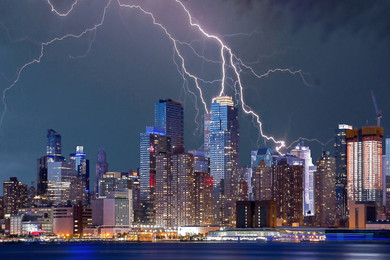 700W Thunderstorm Picture Prime Infrared Heating Panel 900 x 600 - Electric Wall Panel Heater