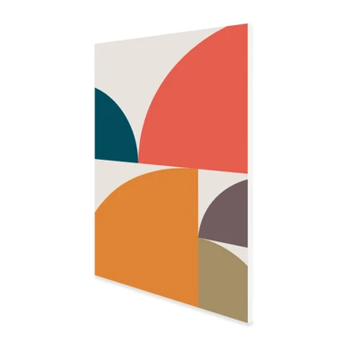 1100W Abstract Circles Picture Prime Infrared Heating Panel 1100 x 700 - Electric Wall Panel Heater