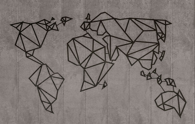 1100W World Map Picture Prime Infrared Heating Panel 1100 x 700 - Electric Wall Panel Heater