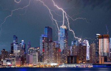 1100W Thunderstorm Picture Prime Infrared Heating Panel 1100 x 700 - Electric Wall Panel Heater