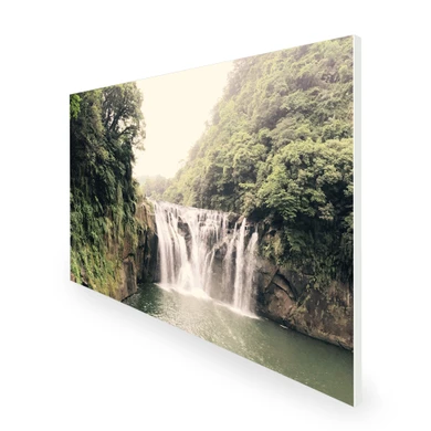 1100W Forest Waterfall Picture Prime Infrared Heating Panel 1100 x 700 - Electric Wall Panel Heater