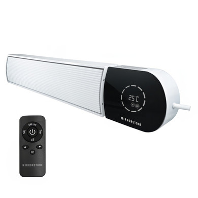 GRADE B - 1200w Ionis Remote Wi-Fi White Infrared Bar Heater